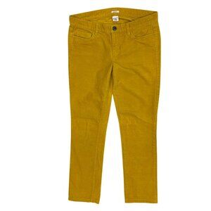 J. Crew Outlet Matchstick Pants Women's Size 29R Cotton Yellow Gold Corduroy